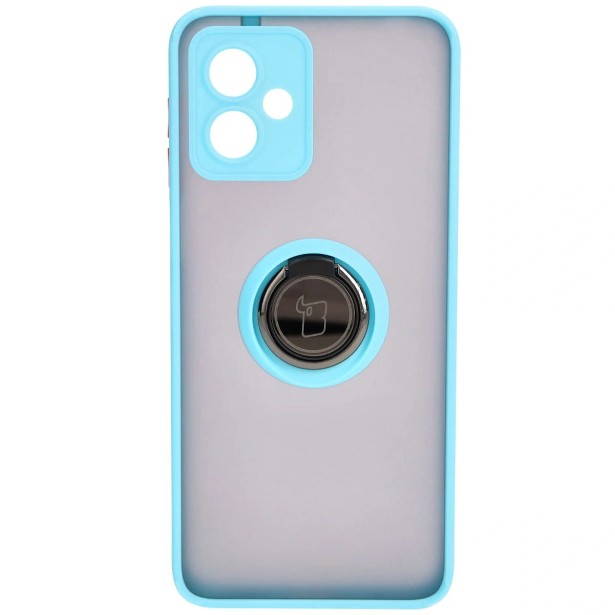 Kryt Bizon Case Hybrid Ring Motorola Moto G14 smoky with a light blue frame