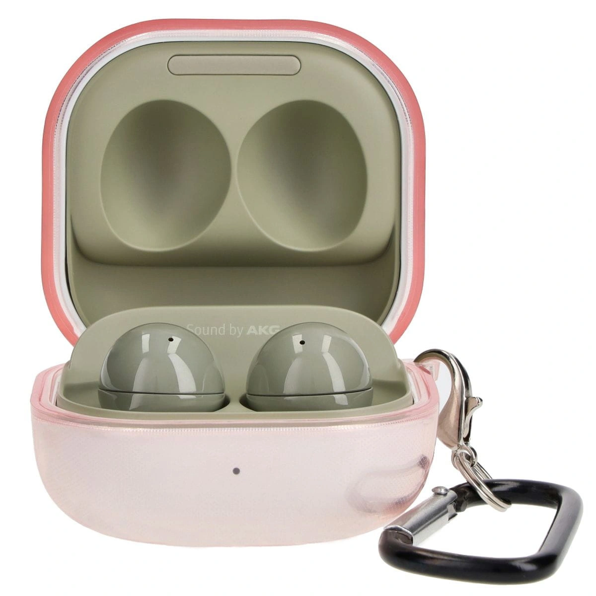Kryt Bizon Case Headphone Clear Samsung Galaxy Buds Live / Pro / Buds2 / Buds2 Pro / Buds FE clear-pink