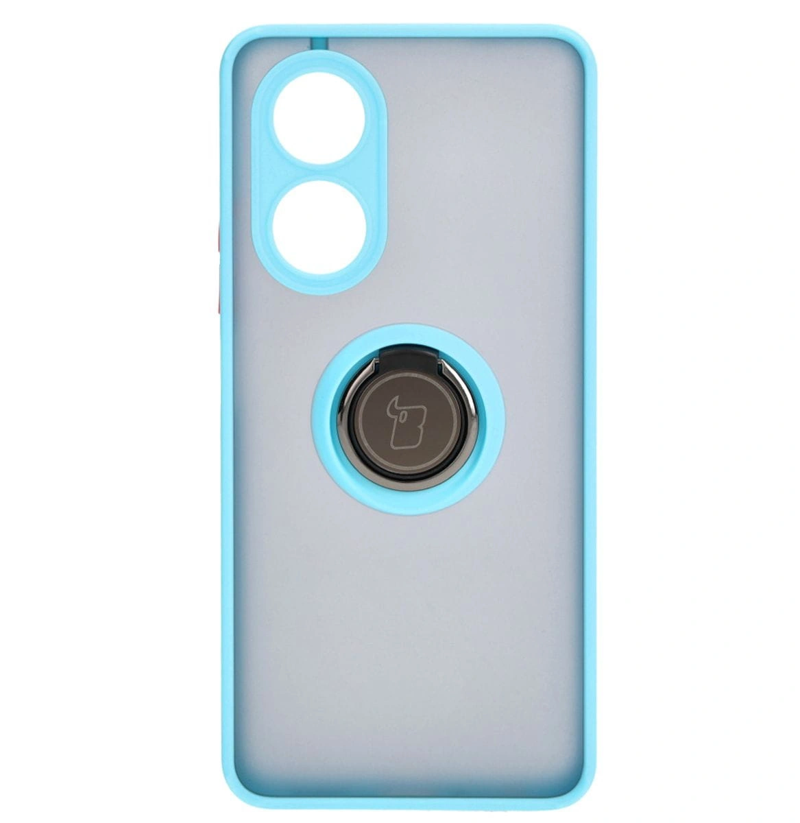 Kryt Bizon Case Hybrid Ring Oppo A58 4G smoky with a light blue frame