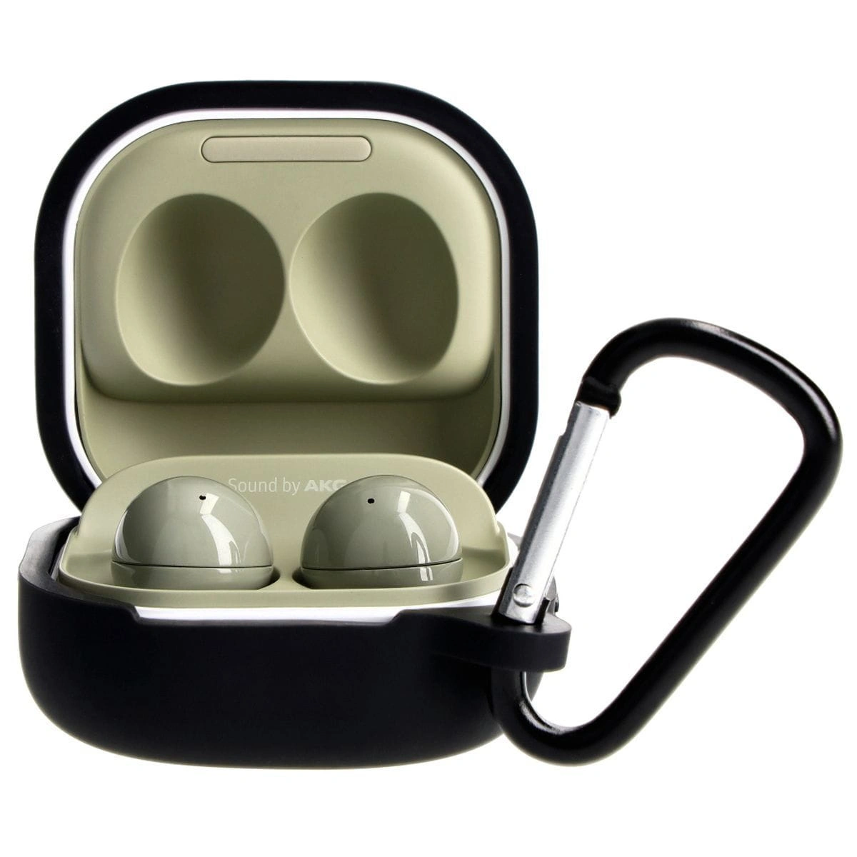 Kryt Bizon Case Headphone Silicone Samsung Galaxy Buds Live / Pro / Buds2 / Buds2 Pro / Buds FE black