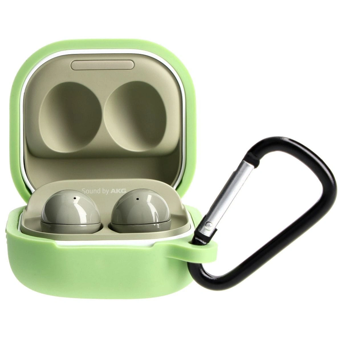 Kryt Bizon Case Headphone Silicone Samsung Galaxy Buds Live / Pro / Buds2 / Buds2 Pro / Buds FE green