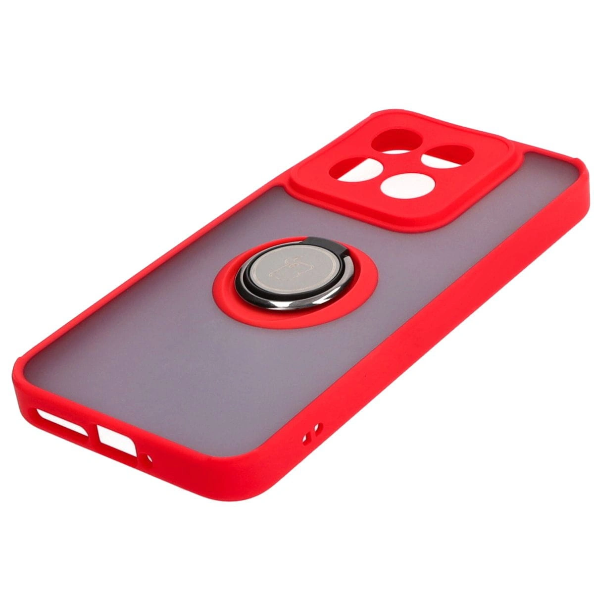 Kryt Bizon Case Hybrid Ring Xiaomi 14 smoky with a red frame
