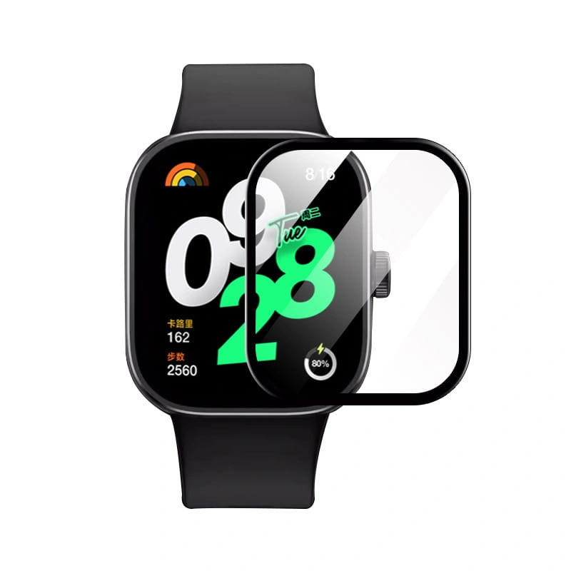 Ochranné sklo Bizon Glass Watch Edge Hybrid Redmi Watch 4 black