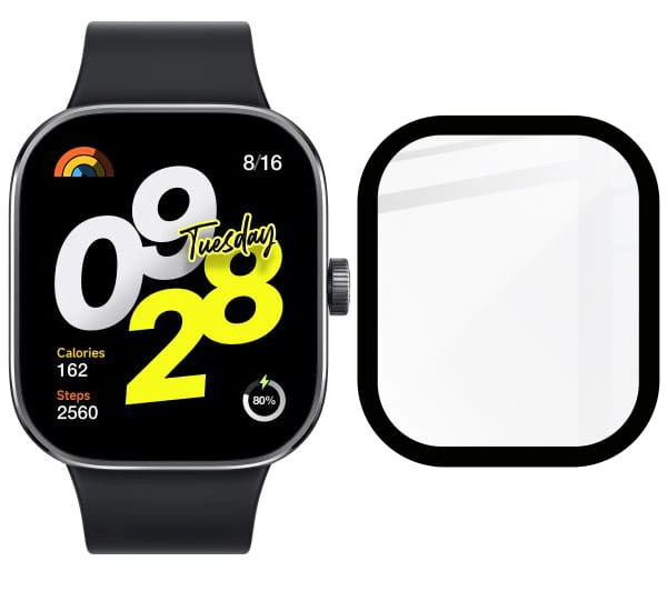 Ochranné sklo Bizon Glass Watch Edge Hybrid Redmi Watch 4 black