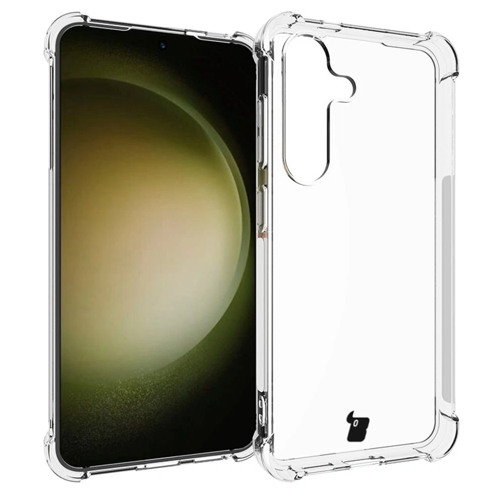 Kryt Bizon Case Clear Pack case + 2x screen glass + lens glass Samsung Galaxy S24 clear