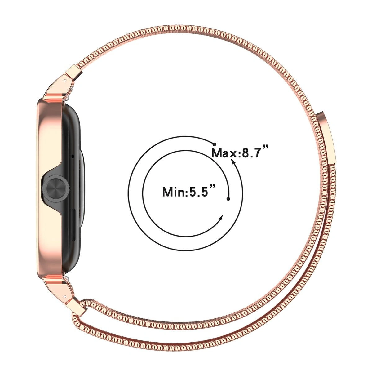 Kryt Bizon Strap + Case Watch Chain Xiaomi Redmi Watch 4 rose gold