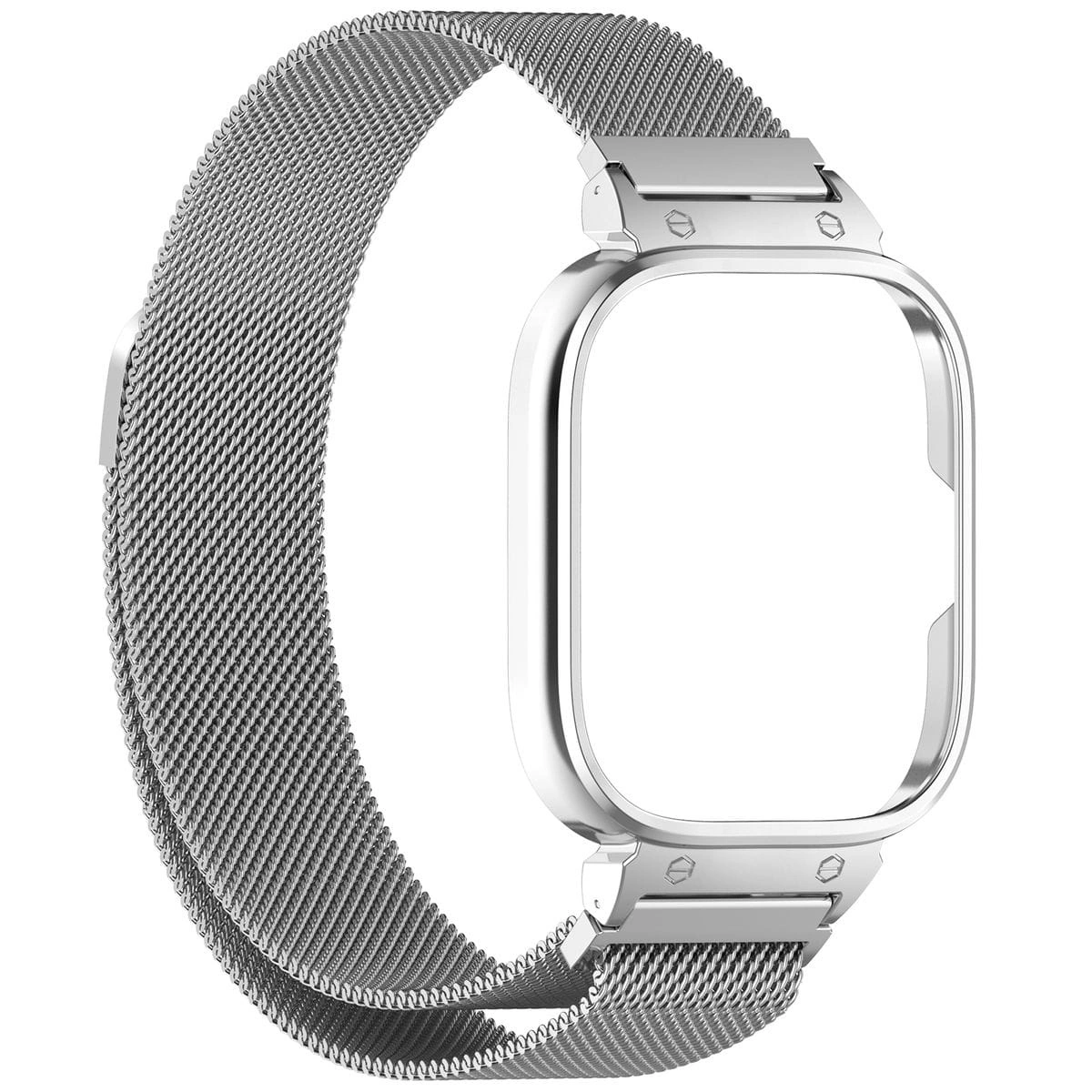 Kryt Bizon Strap + Case Watch Chain Xiaomi Redmi Watch 4 silver