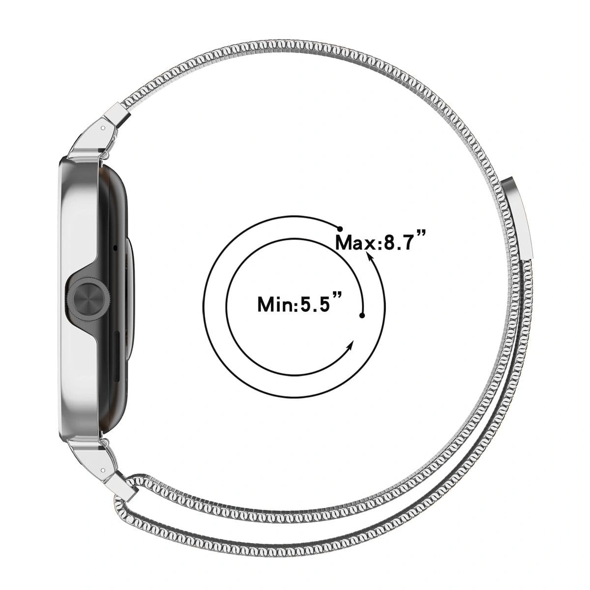 Kryt Bizon Strap + Case Watch Chain Xiaomi Redmi Watch 4 silver