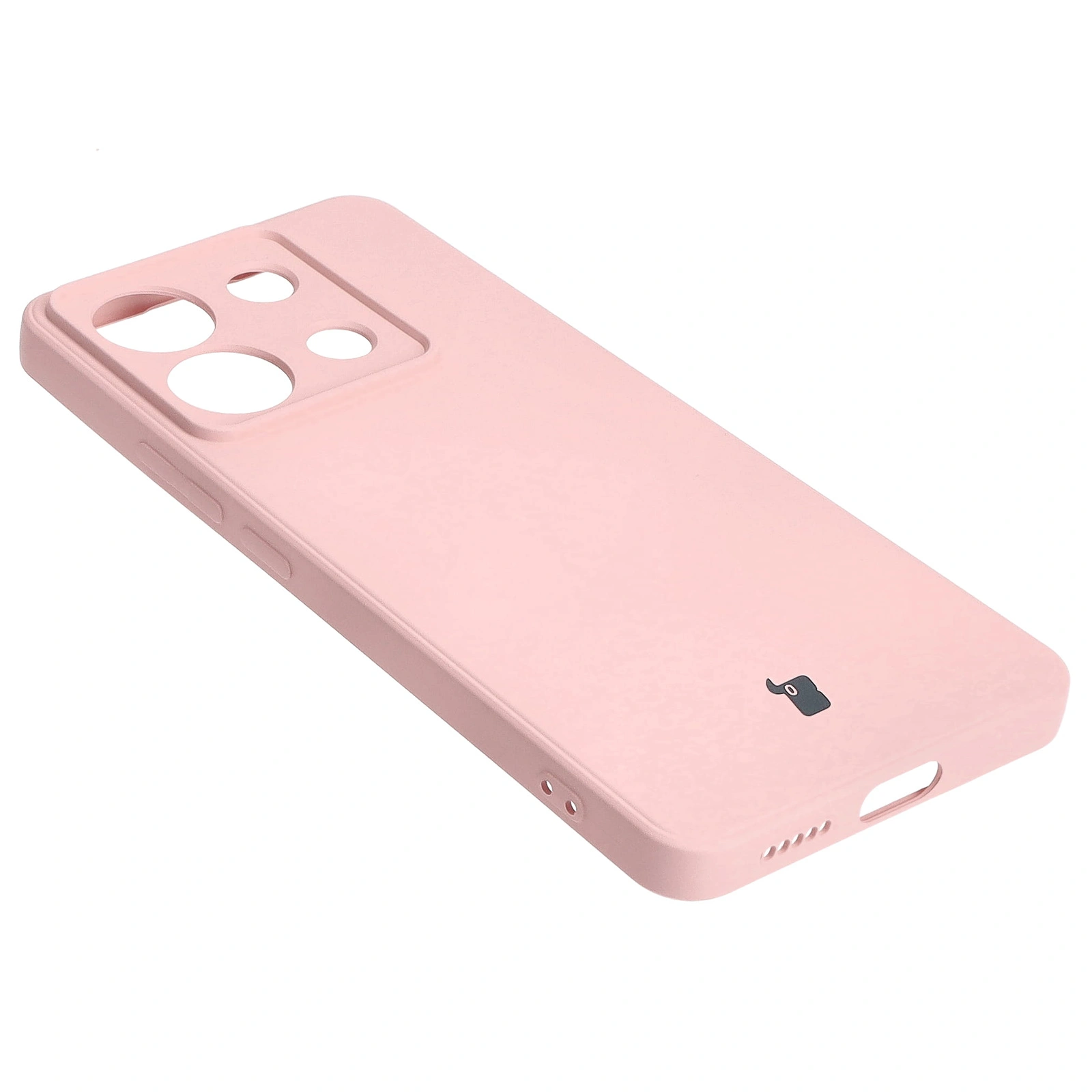 Kryt Bizon Case Silicone Sq Xiaomi Poco X6 / Xiaomi Redmi Note 13 Pro 5G light pink