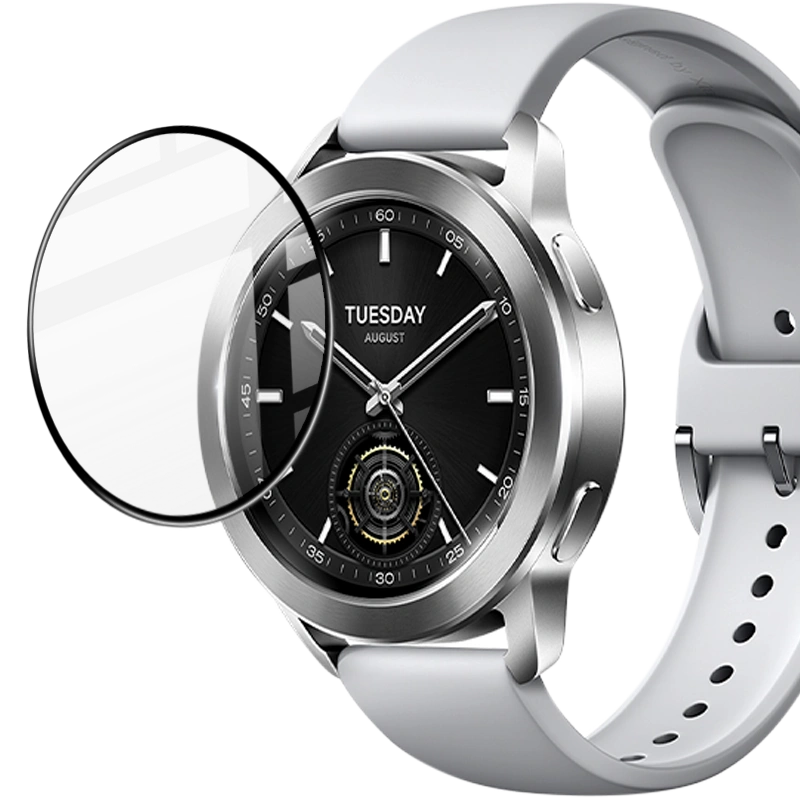 Ochranné sklo Bizon Glass Watch Edge Hybrid Xiaomi Watch S3 47 mm black