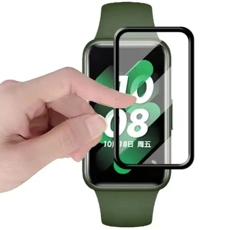 Ochranné sklo Bizon Glass Watch Edge Hybrid Samsung Galaxy Fit 3 black