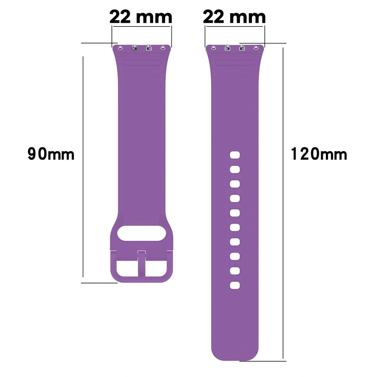 Kryt Bizon Strap Watch Silicone Samsung Galaxy Fit 3 purple
