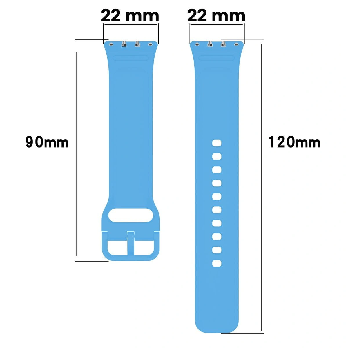 Kryt Bizon Strap Watch Silicone Samsung Galaxy Fit 3 blue