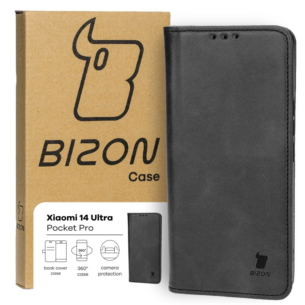 Knížkové pouzdro Bizon Case Pocket Pro Xiaomi 14 Ultra black