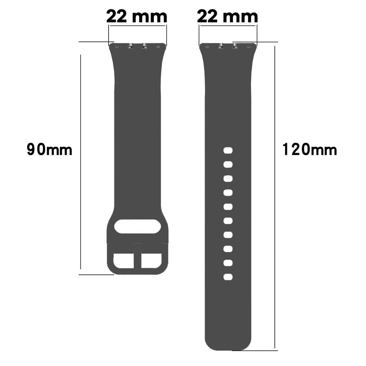 Kryt Bizon Strap Watch Silicone Samsung Galaxy Fit 3 grey