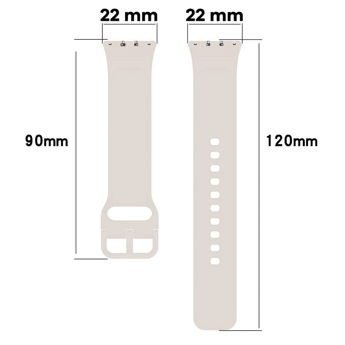 Kryt Bizon Strap Watch Silicone Samsung Galaxy Fit 3 light grey
