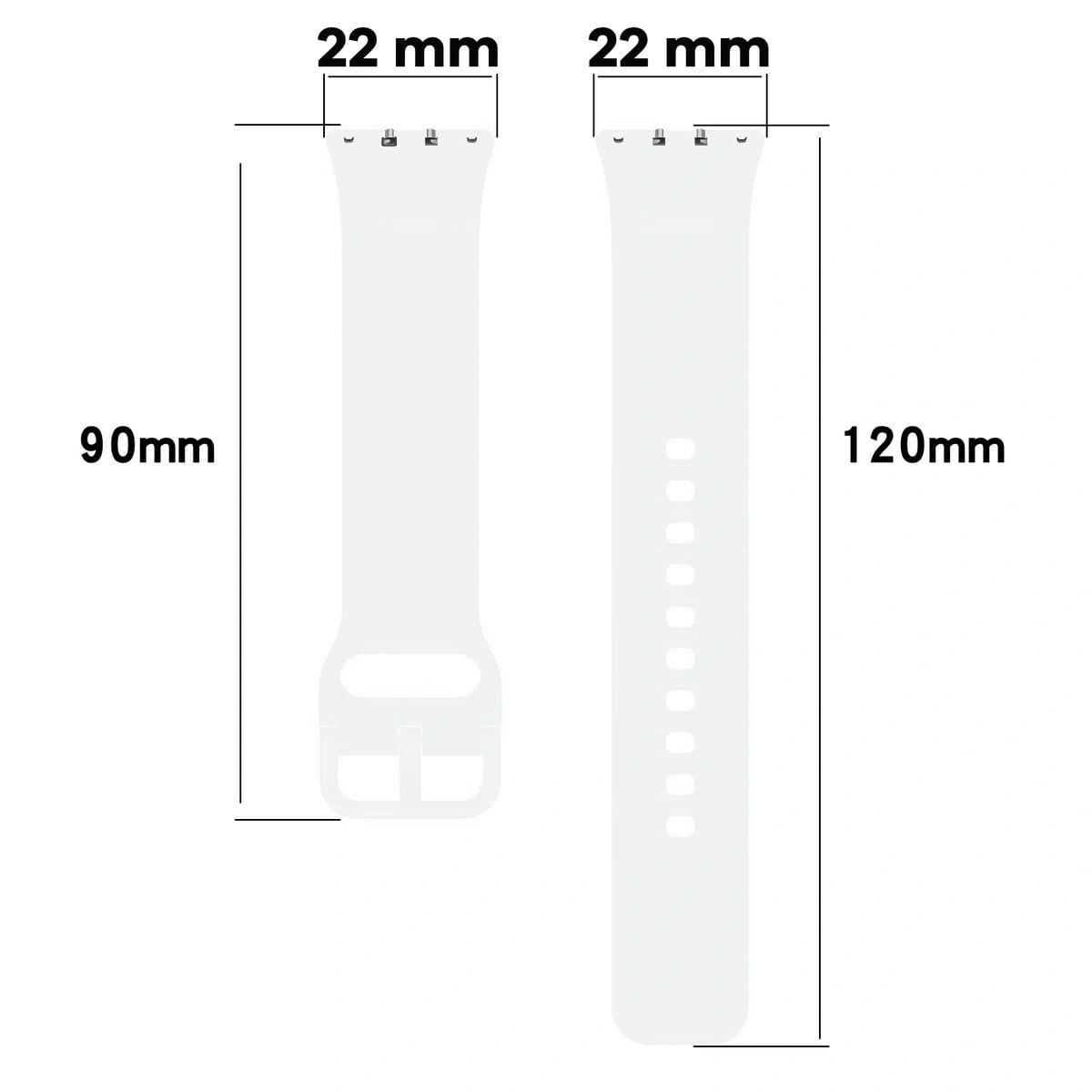 Kryt Bizon Strap Watch Silicone Samsung Galaxy Fit 3 white