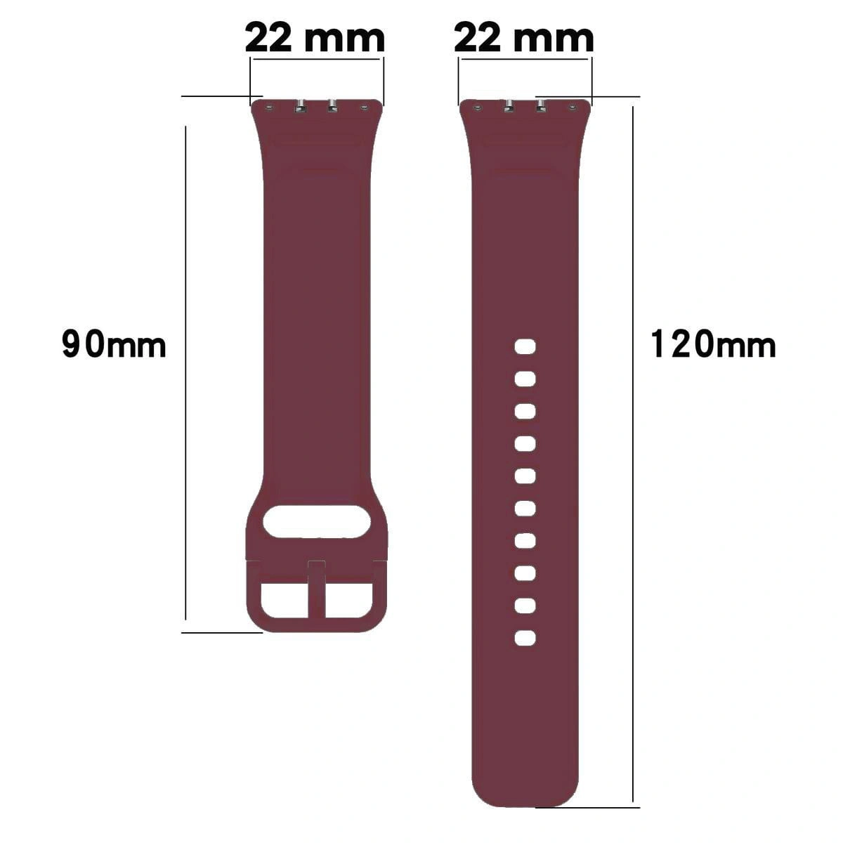 Kryt Bizon Strap Watch Silicone Samsung Galaxy Fit 3 burgundy