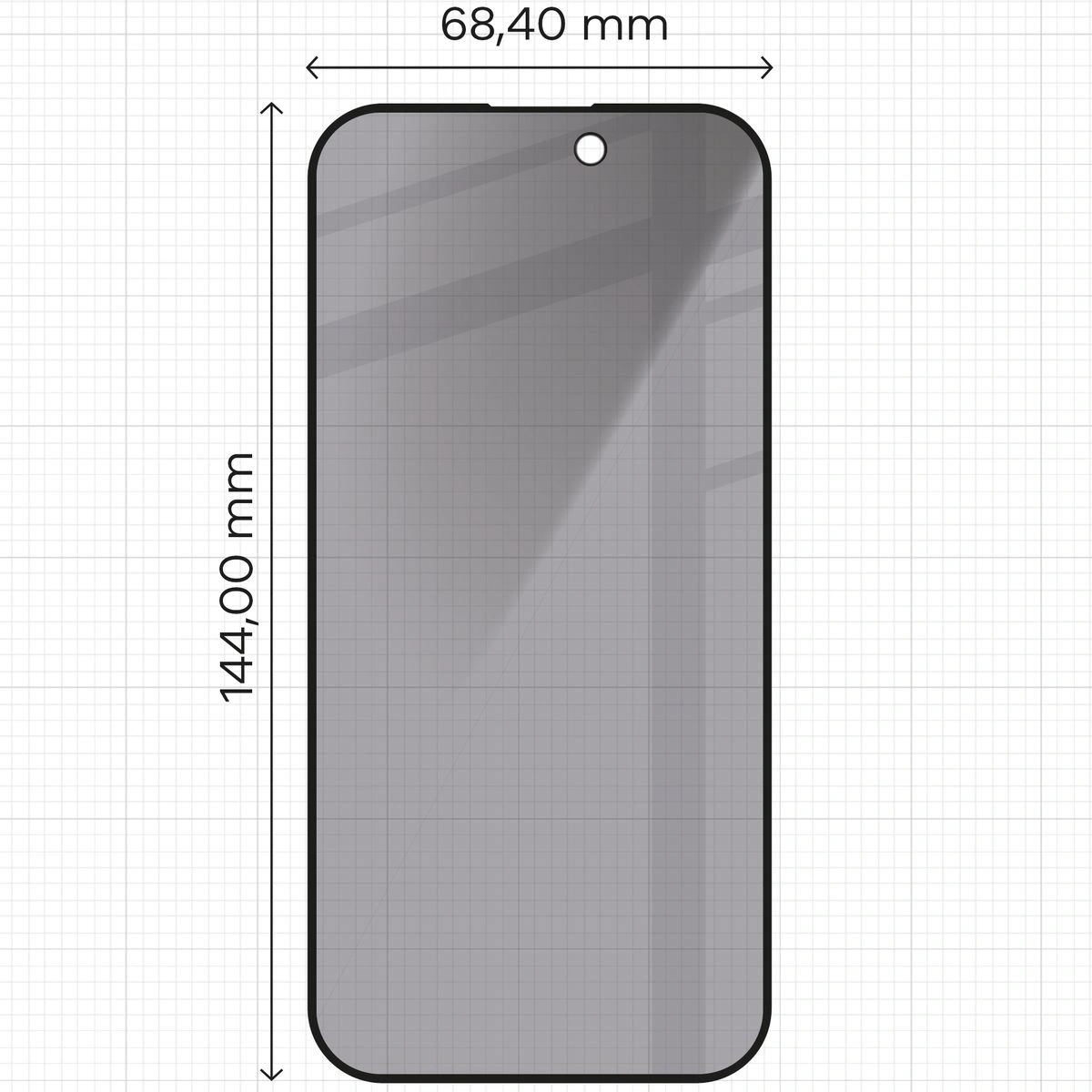 Ochranné sklo Bizon Glass Edge Shadow Apple iPhone 14 Pro tinted with a black frame