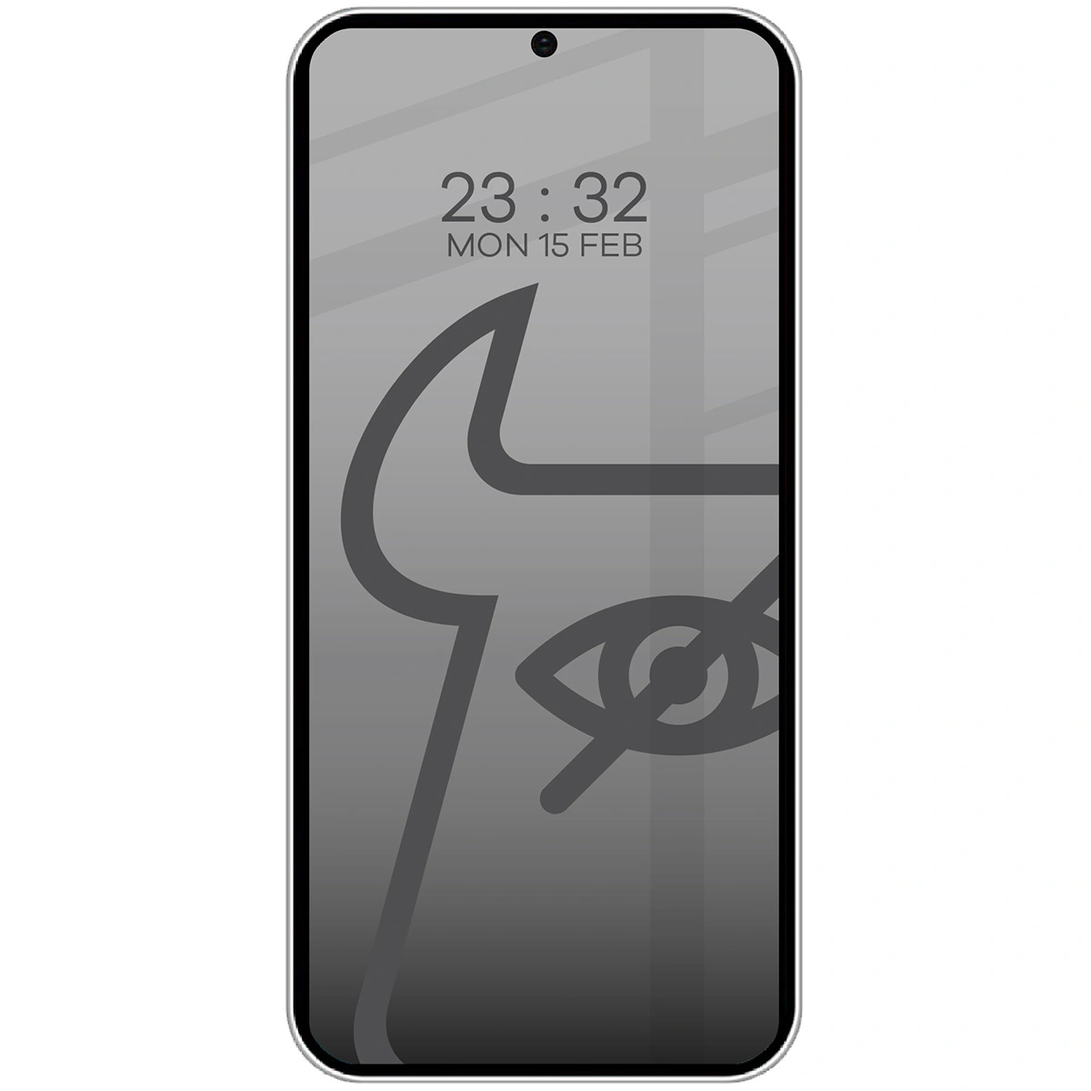 Ochranné sklo Bizon Glass Edge Shadow Samsung Galaxy S25/S24 tinted with a black frame