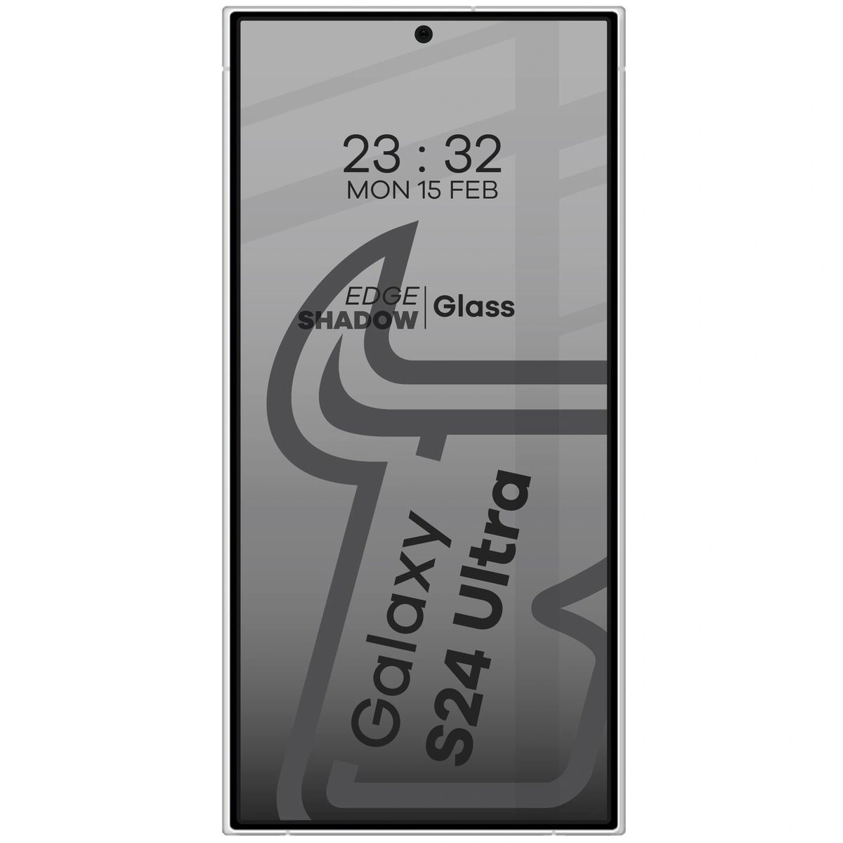 Ochranné sklo Bizon Glass Edge Shadow Samsung Galaxy S24 Ultra tinted with a black frame