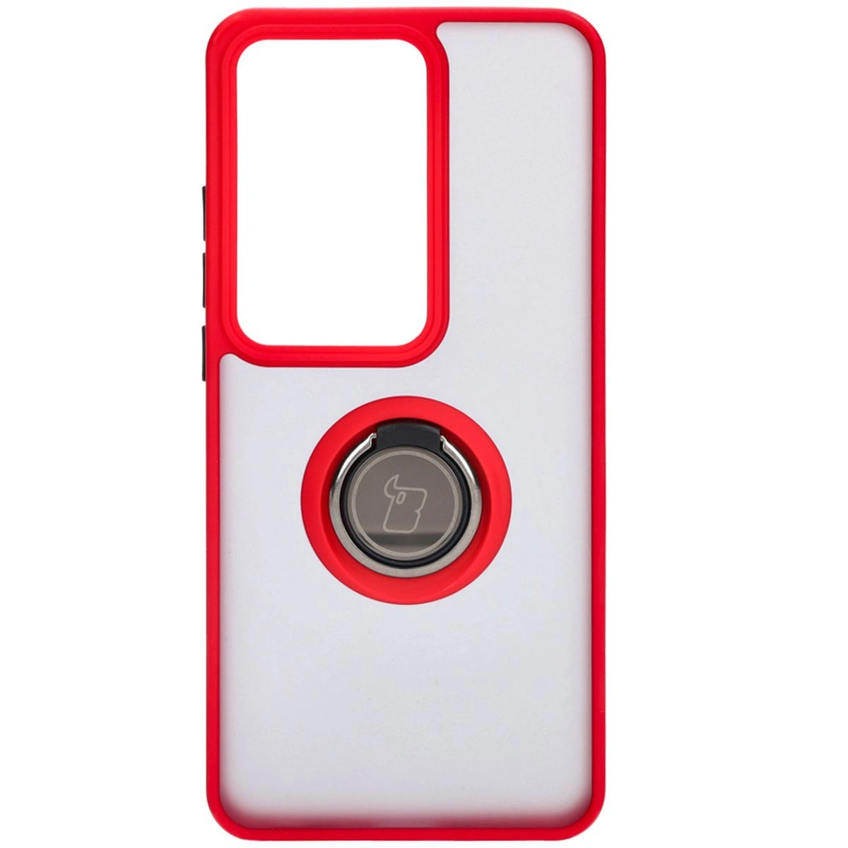 Kryt Bizon Case Hybrid Ring Oppo Reno11 F 5G smoky with a red frame