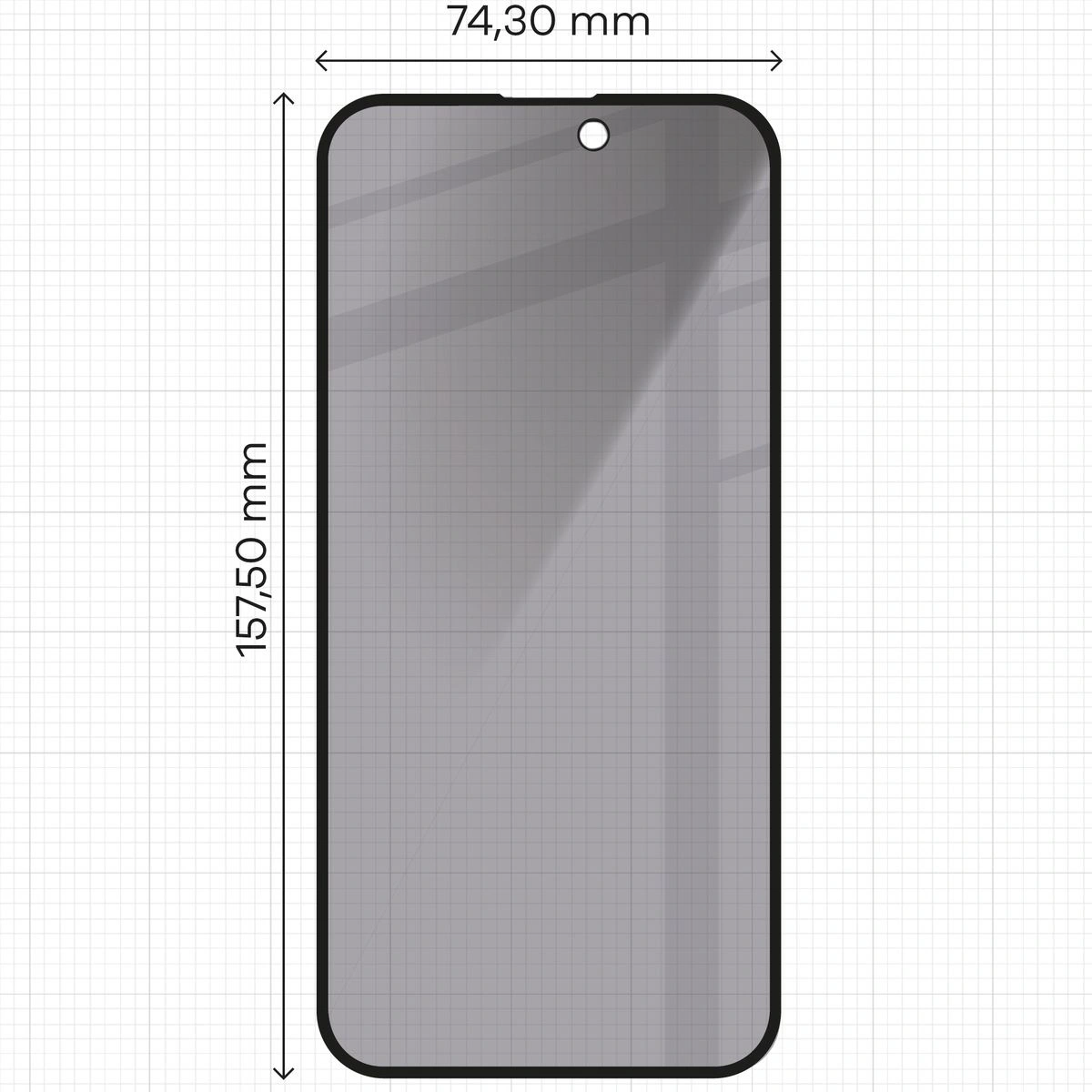 Ochranné sklo Bizon Glass Edge Shadow Apple iPhone 15 Plus tinted with a black frame