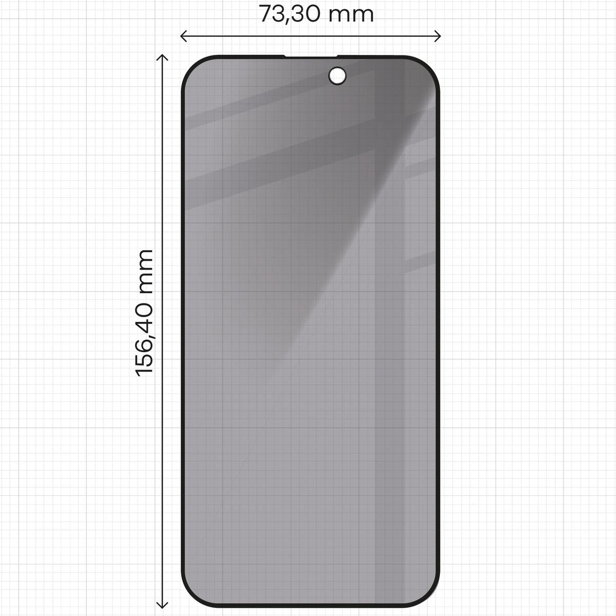 Ochranné sklo Bizon Glass Edge Shadow Apple iPhone 15 Pro Max tinted with a black frame