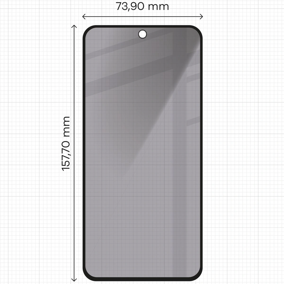 Ochranné sklo Bizon Glass Edge Shadow Samsung Galaxy A35 5G / A55 5G tinted with a black frame