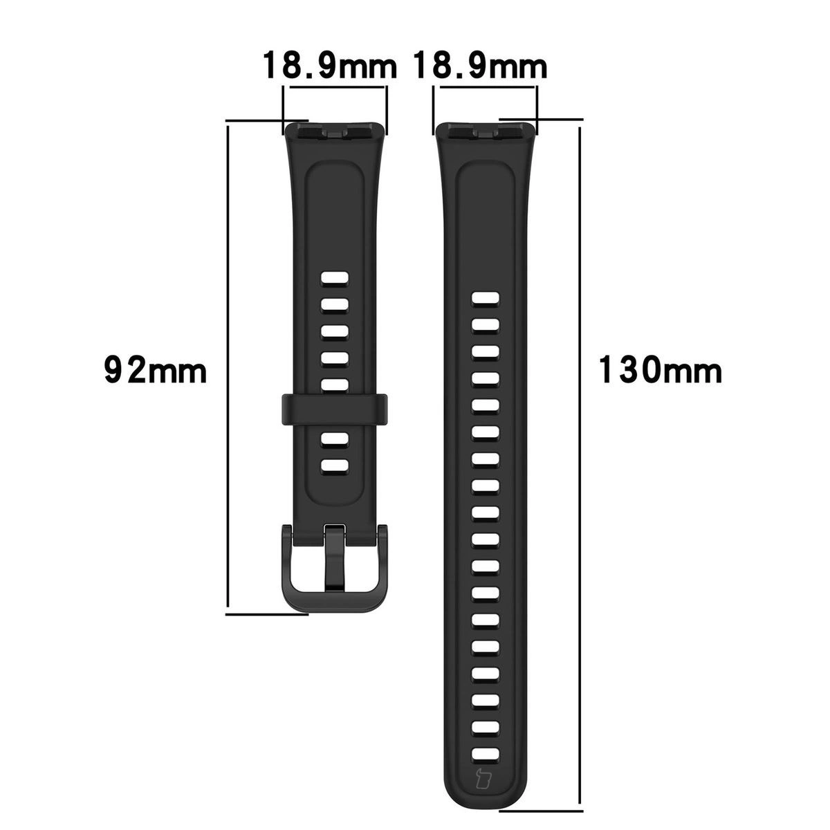 Kryt Bizon Strap Watch Silicone Huawei Band 9 / Band 8 black
