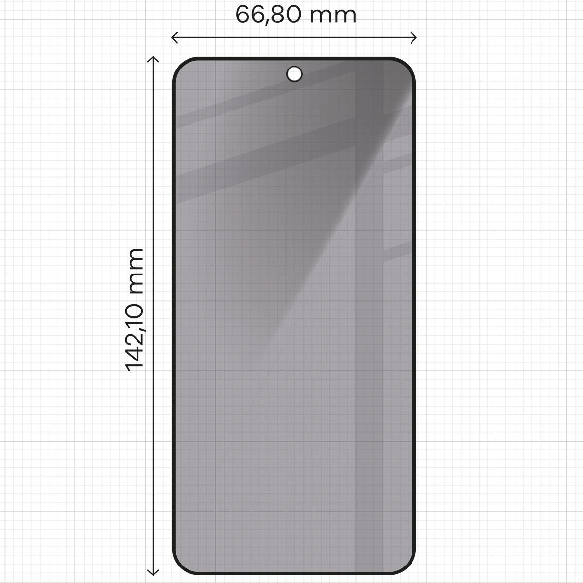 Ochranné sklo Bizon Glass Edge Shadow Samsung Galaxy S23 tinted with a black frame