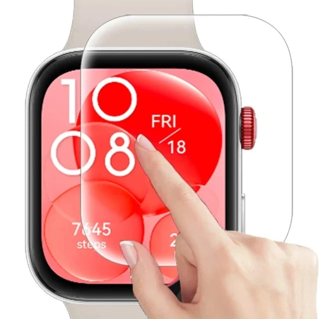 Ochranné sklo Bizon Glass Watch Hydrogel Huawei Watch Fit 3 [2 PACK]