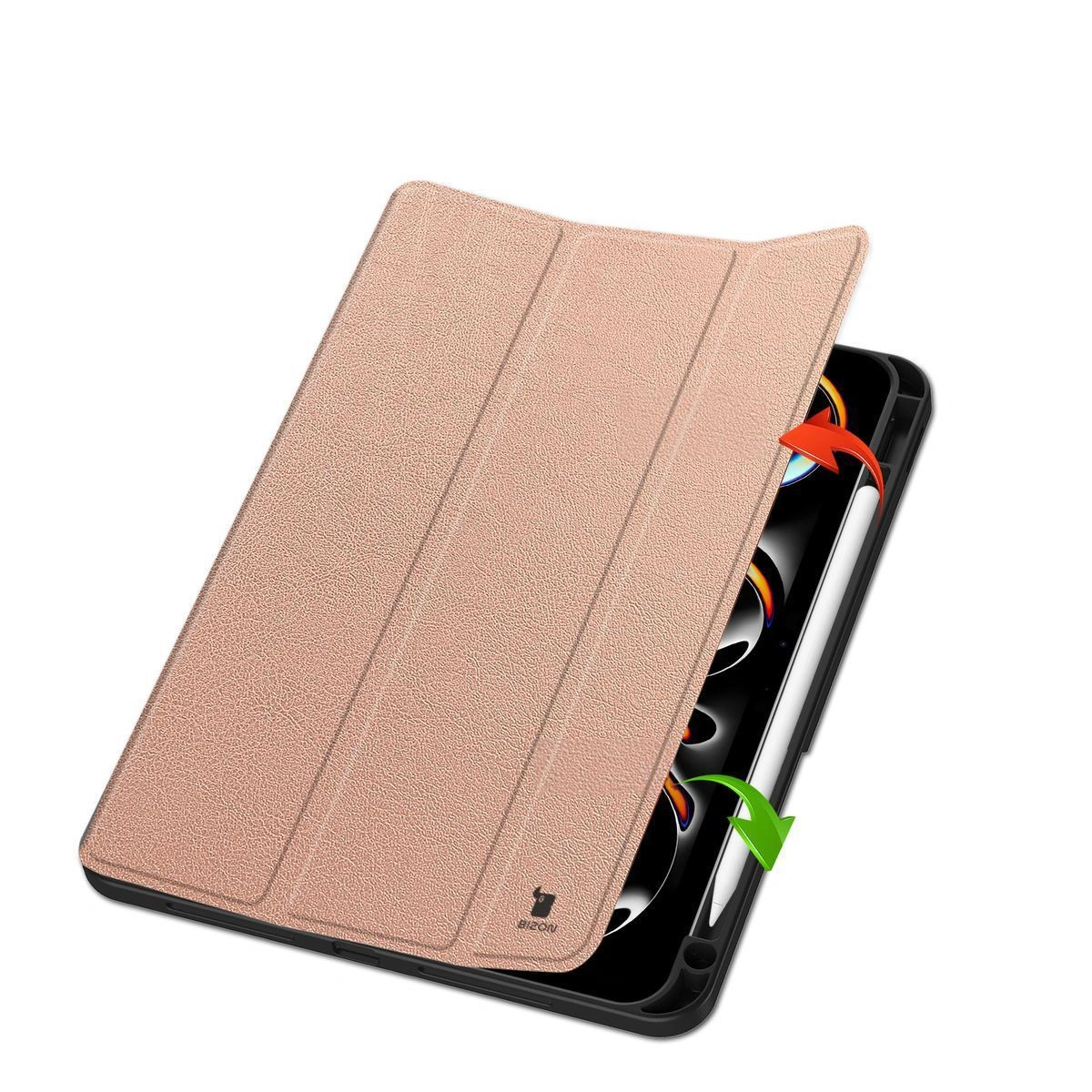 Kryt Bizon Case Tab Lizard Apple iPad Pro 11" 5 gen. 2024 rose gold