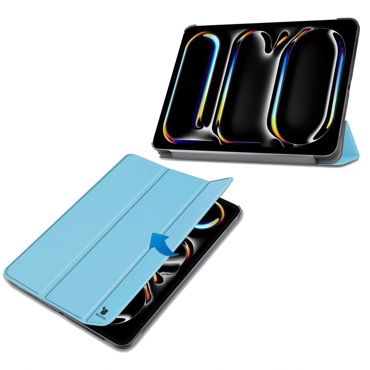 Kryt Bizon Case Tab Croc Apple iPad Pro 11" 5 gen. 2024 błęktine