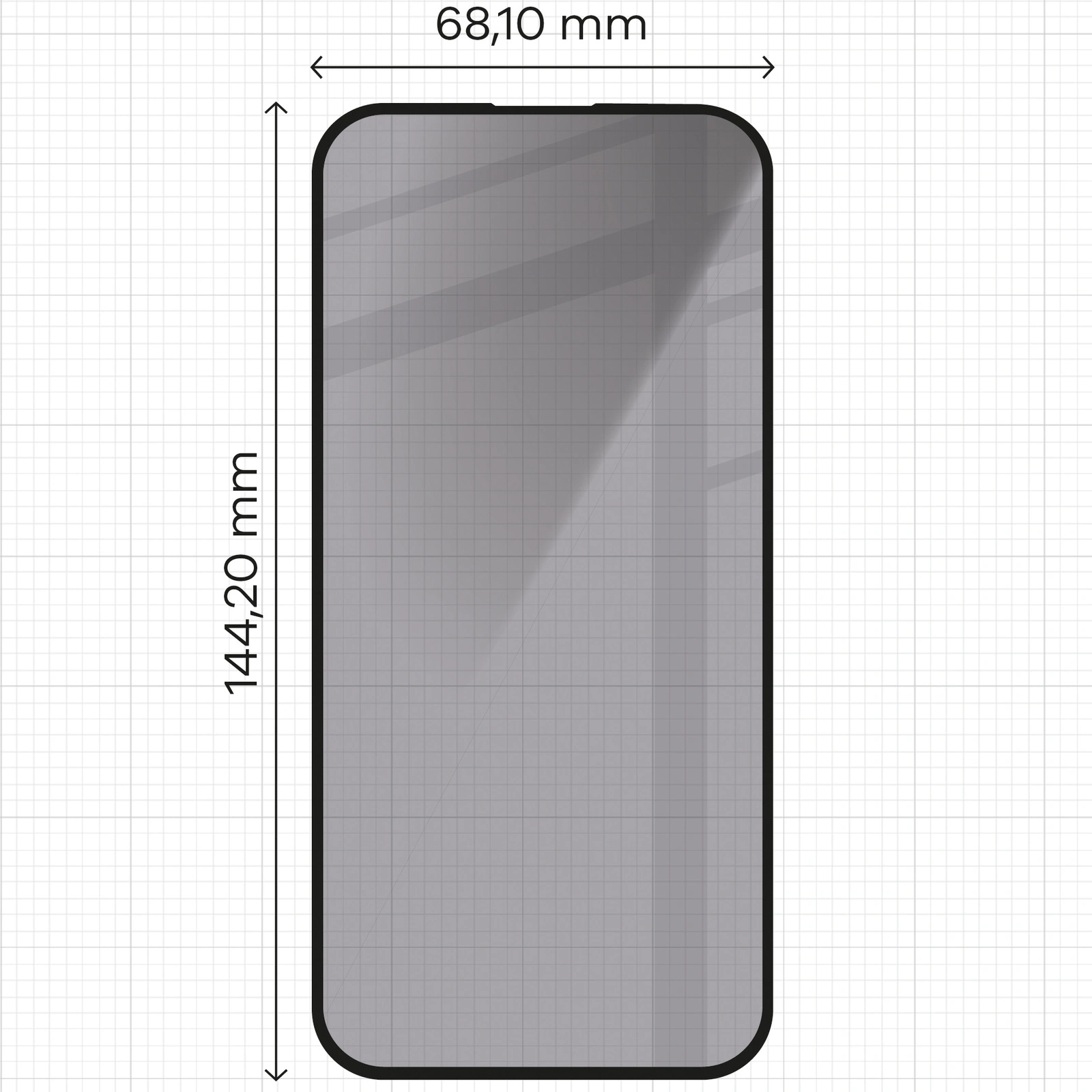 Ochranné sklo Bizon Glass Edge Shadow Apple iPhone 16/15 tinted with a black frame