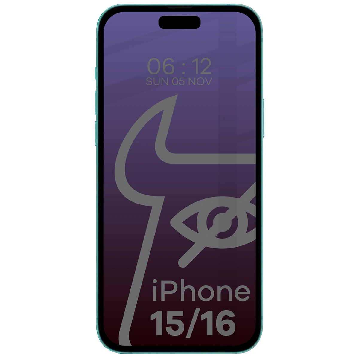 Ochranné sklo Bizon Glass Edge Shadow Apple iPhone 16/15 tinted with a black frame