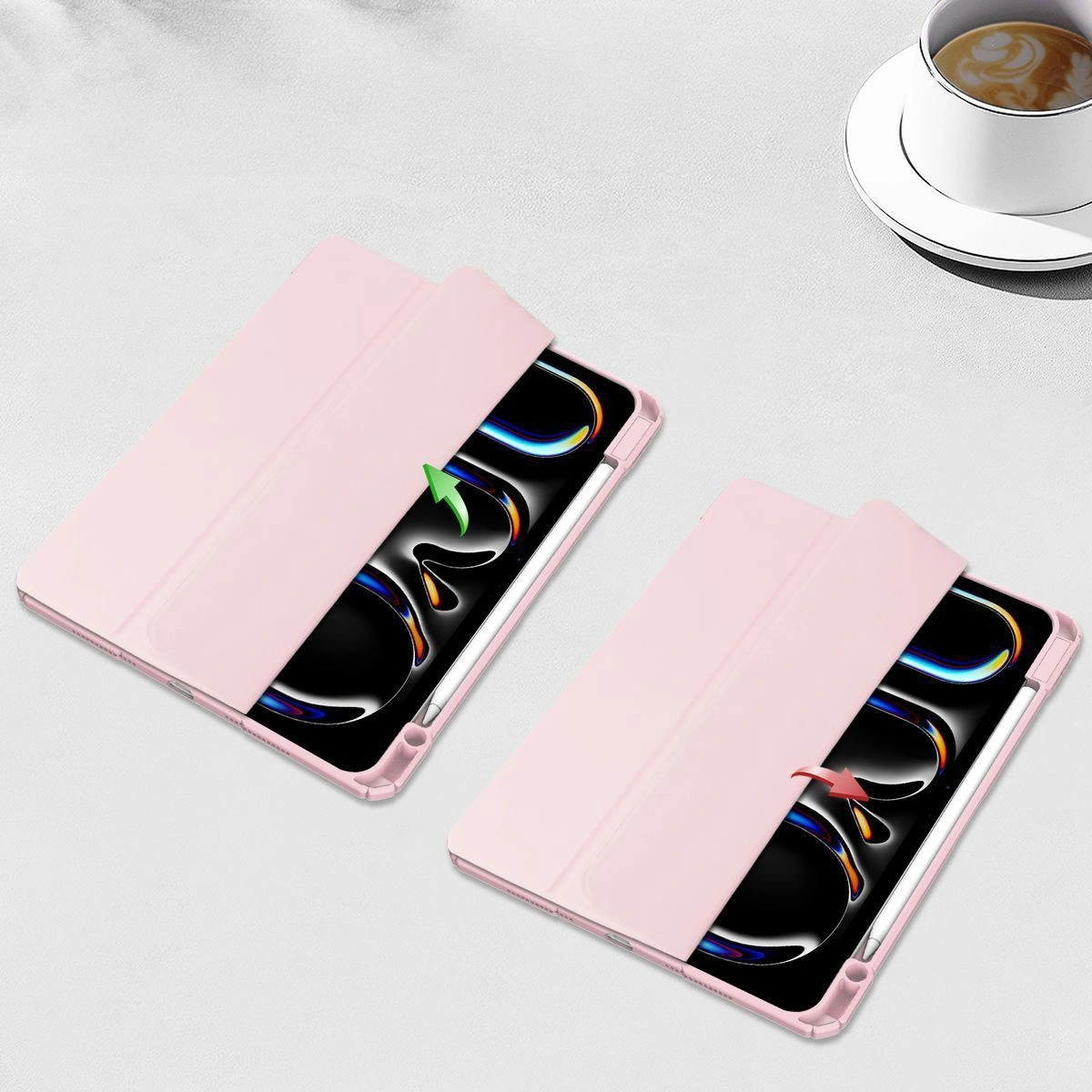 Kryt Bizon Case Tab Clear Matt Apple iPad Pro 11" 5 gen. 2024 pink