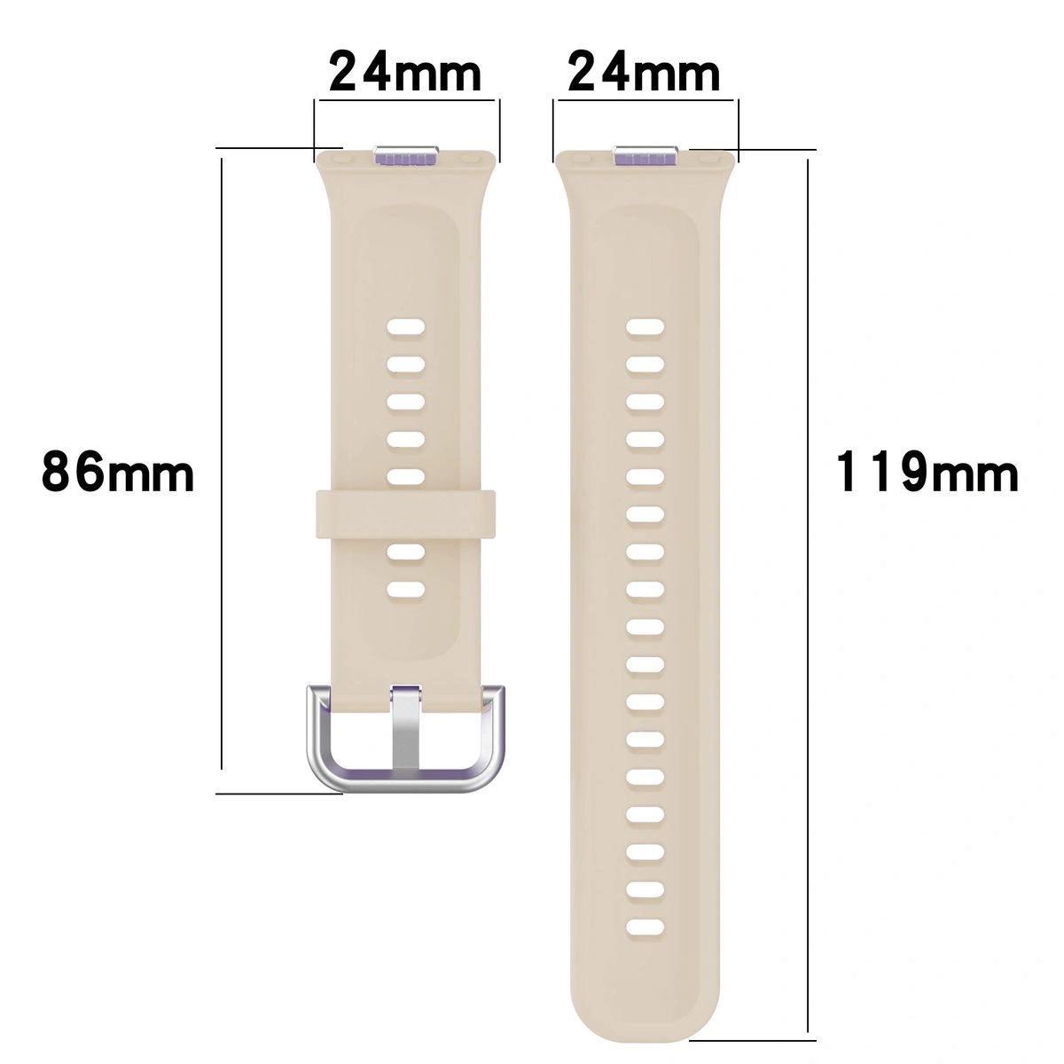 Kryt Bizon Strap Watch Silicone Pro Huawei Watch Fit 3 beige