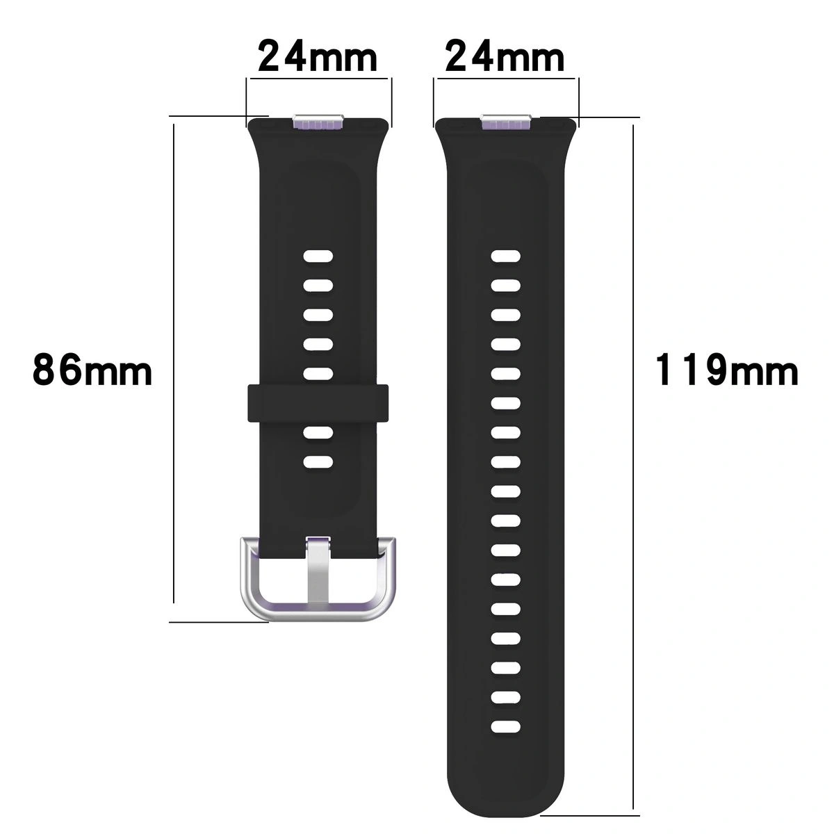Kryt Bizon Strap Watch Silicone Pro Huawei Watch Fit 3 black