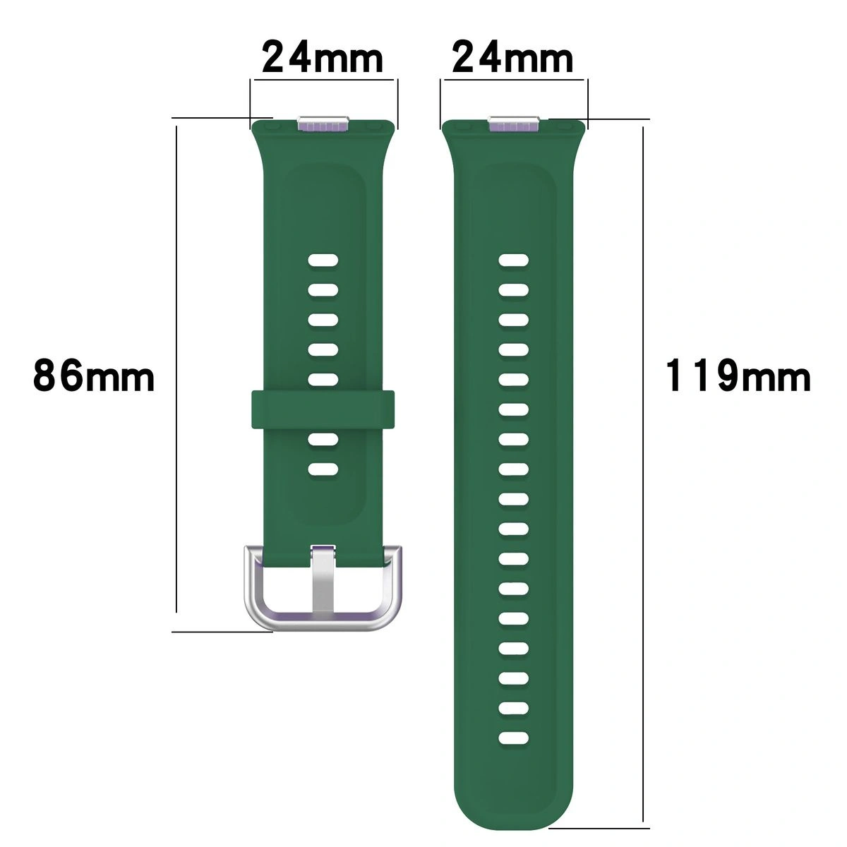 Kryt Bizon Strap Watch Silicone Pro Huawei Watch Fit 3 dark green