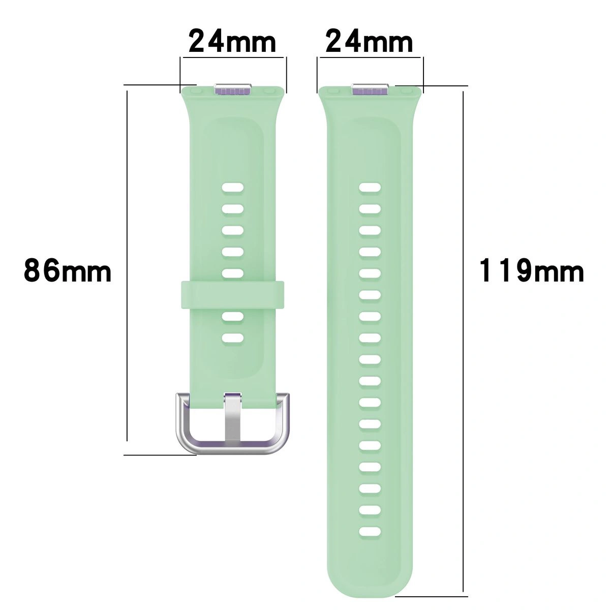 Kryt Bizon Strap Watch Silicone Pro Huawei Watch Fit 3 light green