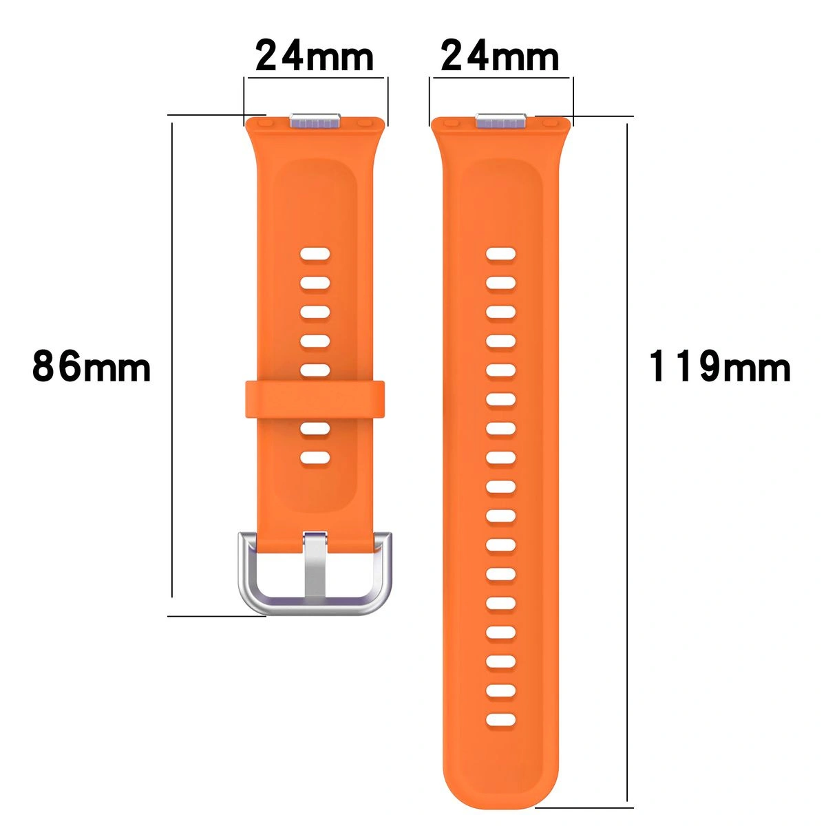 Kryt Bizon Strap Watch Silicone Pro Huawei Watch Fit 3 orange