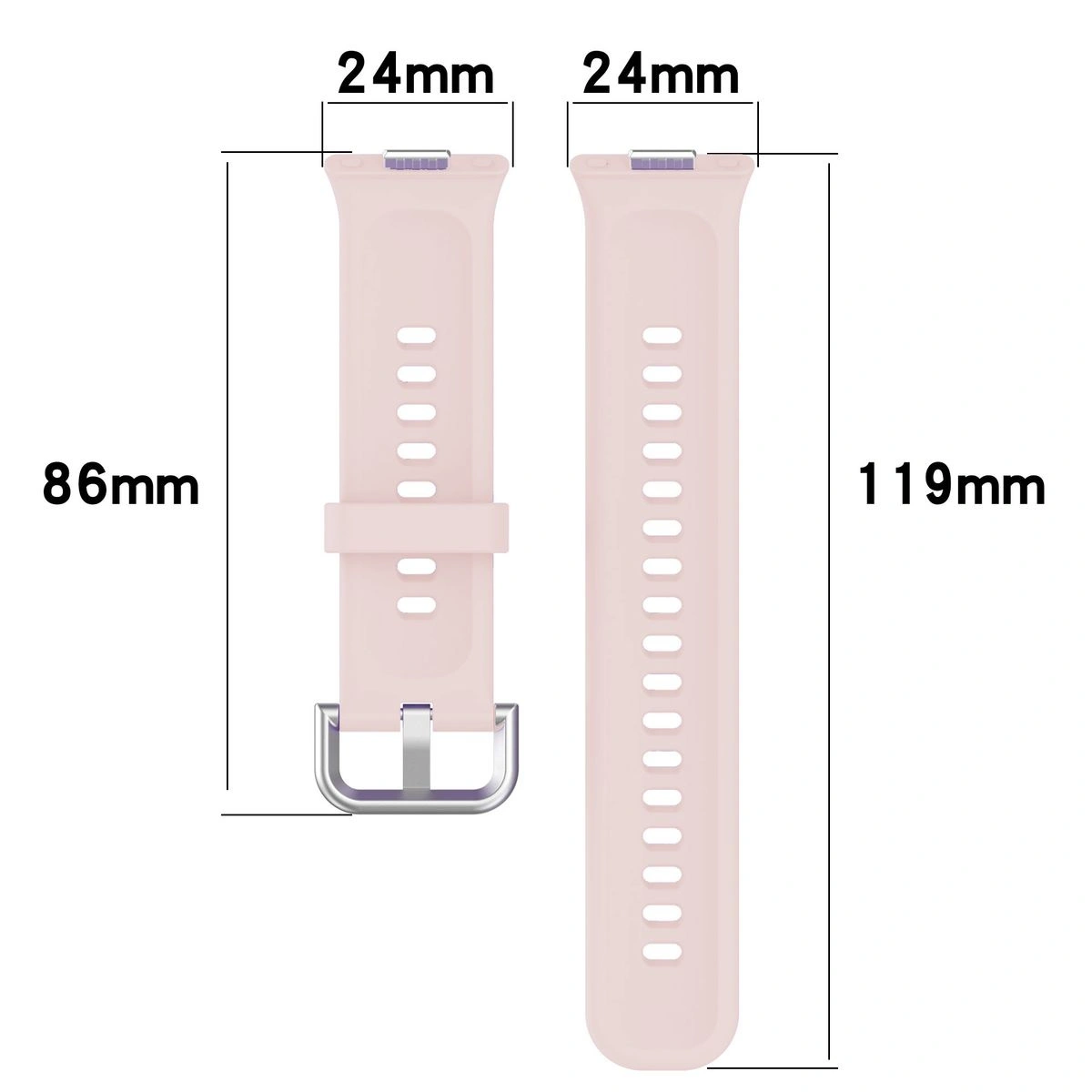 Kryt Bizon Strap Watch Silicone Pro Huawei Watch Fit 3 light rose