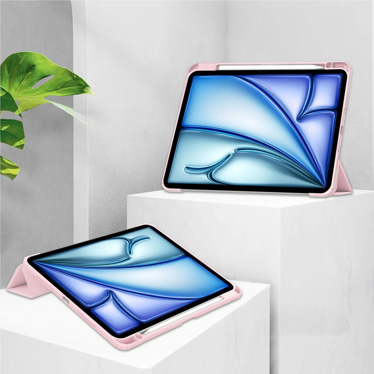 Kryt Bizon Case Tab Clear Matt Apple iPad Air 13" 2024 pink
