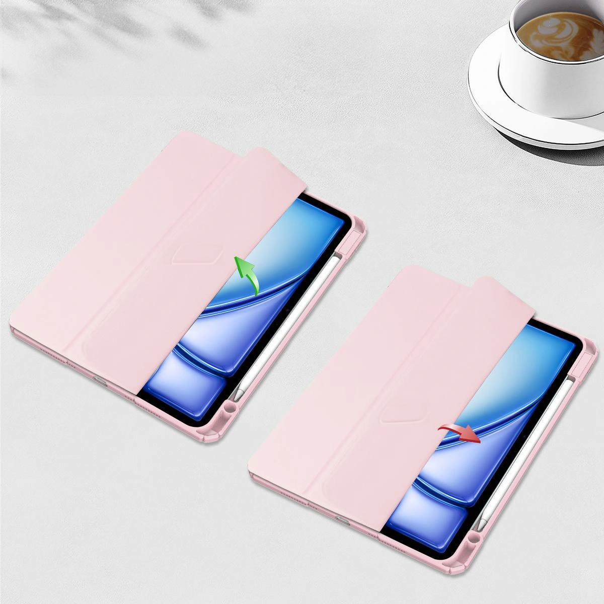 Kryt Bizon Case Tab Clear Matt Apple iPad Air 13" 2024 pink