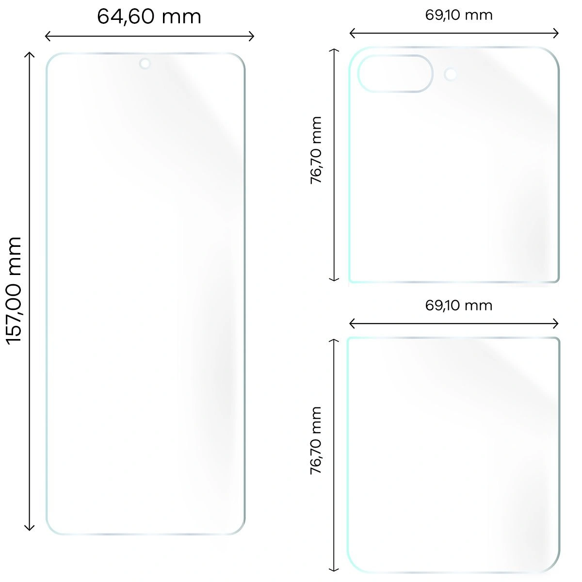 Ochranné sklo Bizon Glass Hydrogel Set Samsung Galaxy Z Flip 6 / 7 FE