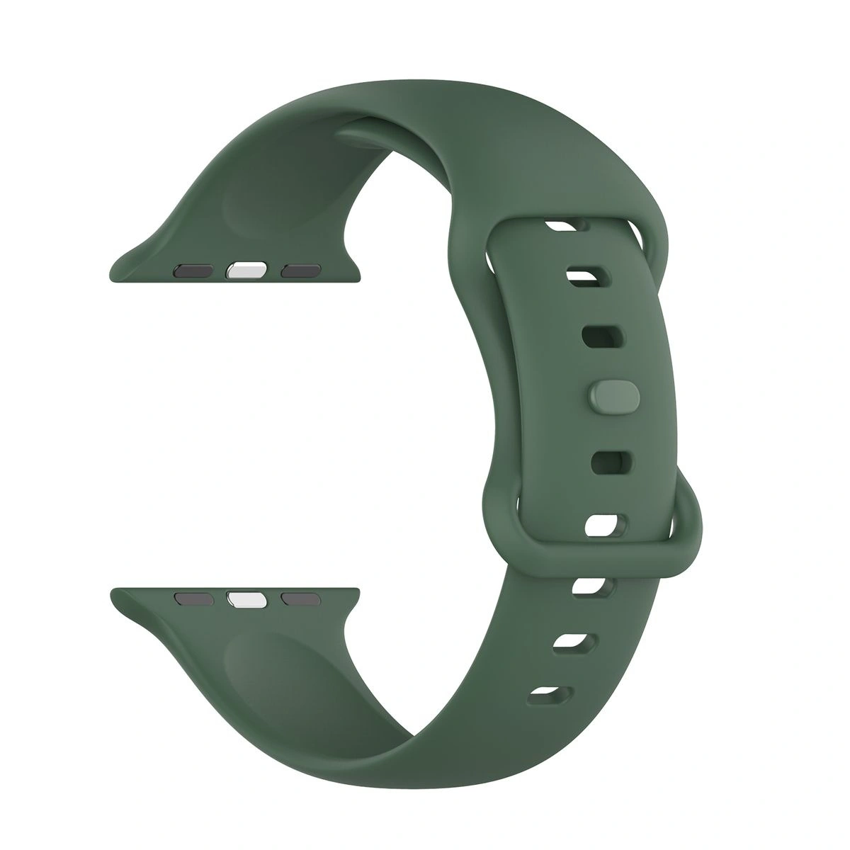 Bizon Strap Watch Silicone Apple Watch 44/45/46/49 mm dark green