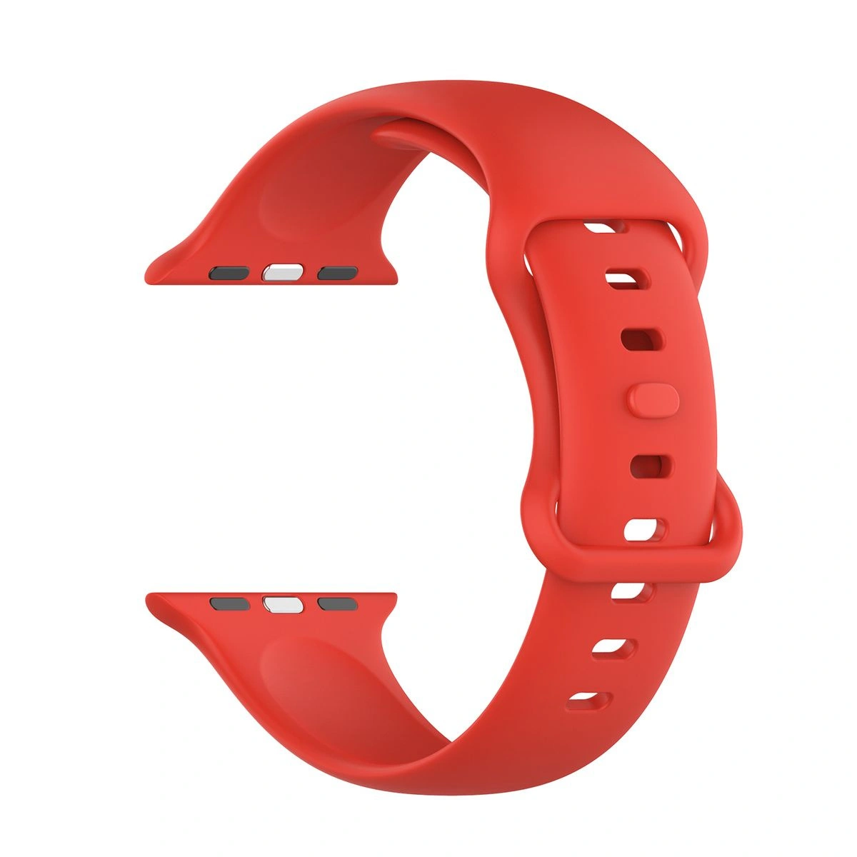 Bizon Strap Watch Silicone Apple Watch 44/45/46/49 mm red