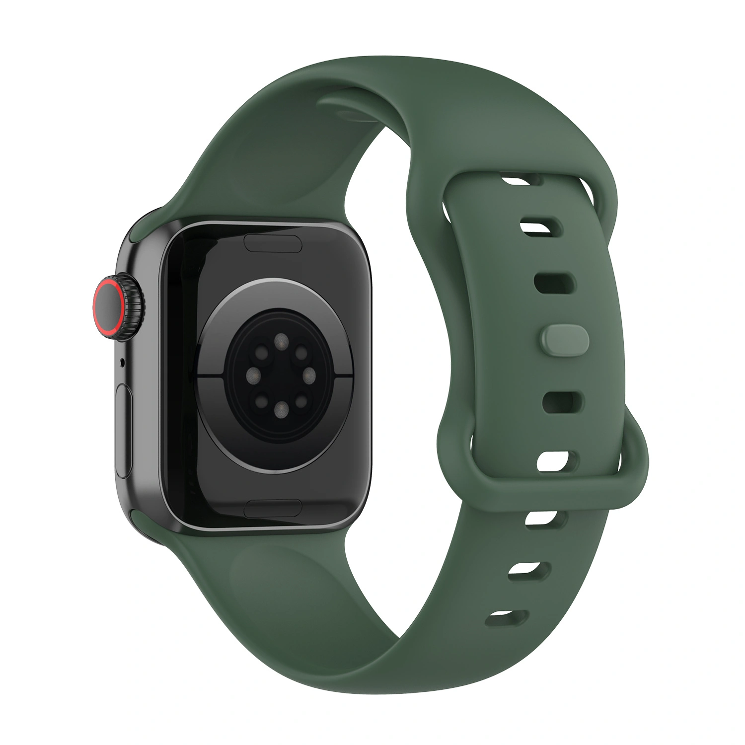 Bizon Strap Watch Silicone Apple Watch 38/40/41/42 mm dark green