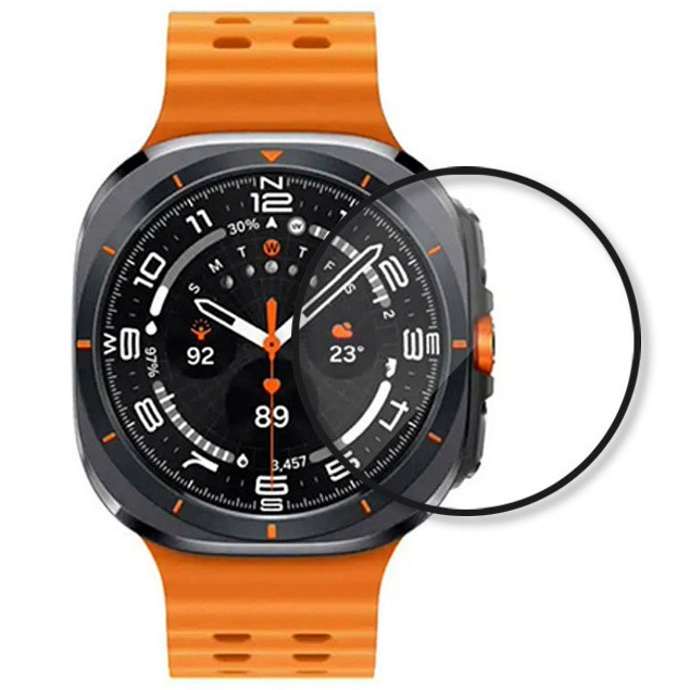 Ochranné sklo Bizon Glass Watch Edge Hybrid Samsung Galaxy Watch Ultra 47 mm black